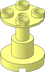 Support  2 x  2 x  2 Round with Blind Hole and Bottom Stud Holders
