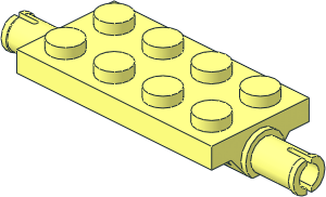 Plate  2 x  4 with Reinforced Flatened Pins