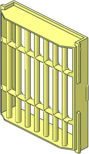 Bar  2 x  8 x  8 Sliding Grille