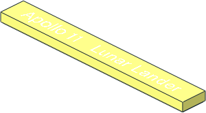 Tile  1 x  8 with "Apollo 11 Lunar Lander" Pattern