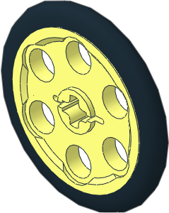 Technic Wedge Belt Wheel (Not Reinforced) with Tyre