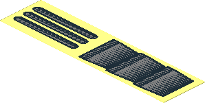 Sticker  0.9 x  3.6 with Vertical and Horizontal Grille