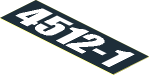 Sticker  0.7 x  2.2 with White "4512-1" on Black Background