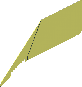 Sticker  2.0 x  7.0 with SW Y-wing Cockpit Right Side (Formed)