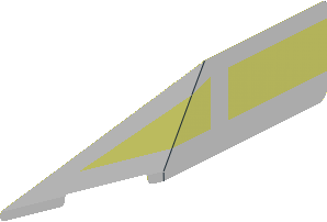 Sticker  2.0 x  7.0 with SW Y-wing Cockpit Left Side (Formed)