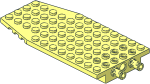 Wing  6 x 12 with Technic Brick with Two Fixed Pins