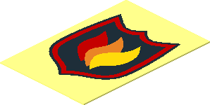 Sticker  1.5 x  1.0 with Fire Logo