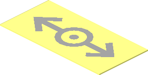 Sticker  0.6 x  1.2 with Light Bluish Grey Train Logo (2006)