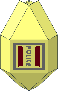 Panel  3 x  3 x  6 Corner Convex with Space Police Right Pattern