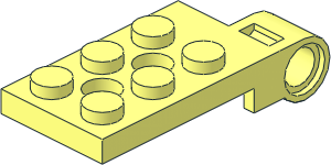 Hinge Plate  2 x  4.5 Top with Technic Pin Hole and  2 Holes