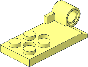 Hinge Plate  2 x  4.5 Base with Technic Pin Hole and  2 Holes