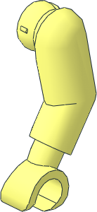 Minifig Arm Left with Integral Hand