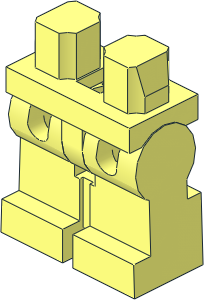 Minifig Hips with Spring Legs (Straight)