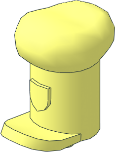 Minifig Hat Tall Hat with Small Brim and Pin