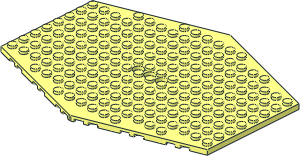 Plate 14 x 18 x  1 Hexagonal with Three Pinholes at Centre