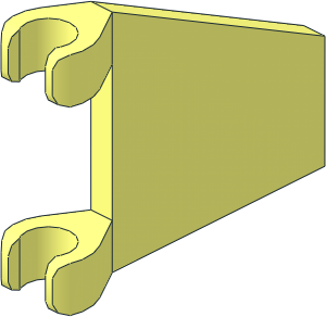 Flag  2 x  2 Trapezoid (Thin C-Clip)