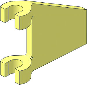 Flag  2 x  2 Trapezoid (Thick C-Clip)