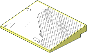 Slope Brick 10  6 x  8 with SW X-wing Starfighter Lower Right Wing Panel Sticker