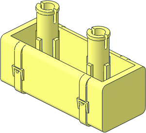 Vehicle Gas Tank  2 x  4 with Two Pins