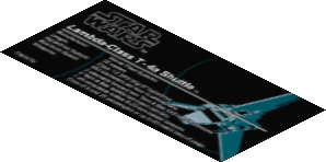 Sticker  7.2 x 15.2 with SW Lambda-Class T-4a Shuttle Specifications