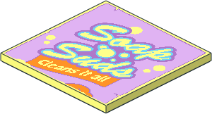 Tile  6 x  6 with "Soap Suds Cleans it all" Pattern