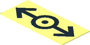 Sticker  0.7 x  1.6 with Black Train Logo (2006)