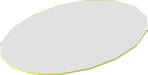 Sticker  1.3 x  0.9 Oval with Chrome Silver Mirror