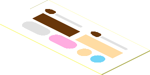 Sticker  0.9 x  1.9 with Paintbox, Mirror and Makeup Brushes