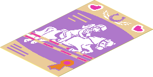 Sticker  2.6 x  1.6 with Riding Girl and Jumping Horse
