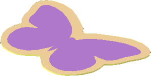 Sticker  0.9 x  1.3 with Medium Lavender Butterfly