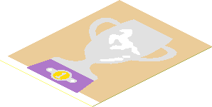 Sticker  2.2 x  1.7 with Trophy Cup with White Horse