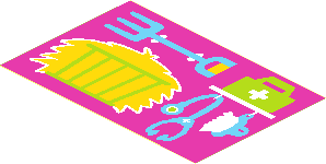 Sticker  3.2 x  4.8 with Hay, Pitchfork, First Aid Kit, Stethoscope and Brush