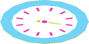 Sticker  1.9 x  1.9 Round with Dark Pink Scale with Lime Pointer in Medium Azure Circle