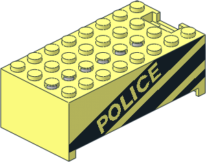 ~Electric  9V Battery Box  4 x  8 x  2.333 Cover with "POLICE" and Black Stripes Pattern