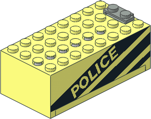 Electric  9V Battery Box  4 x  8 x  2.333 with "POLICE" Pattern (Complete)