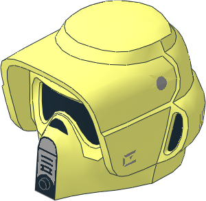 Minifig Helmet SW Scout Trooper with Black and Light Bluish Grey Markings Pattern