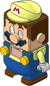 Electric Hub Mario with Hat and Blue Pants