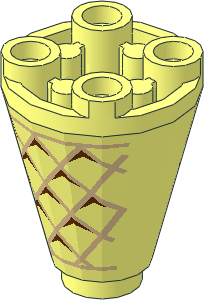 Cone  2 x  2 x  2 Inverted with Waffle Pattern