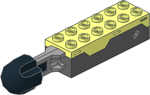 Spring Shooter  2 x  6 x  1.333 with Dark Bluish Grey Bottom with Loaded Light Bluish Grey Arrow