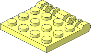 Hinge Plate  3 x  4 Locking Dual  2 Finger,  7 Teeth