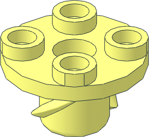 Plate  2 x  2 with Rotary Shaft and Thread