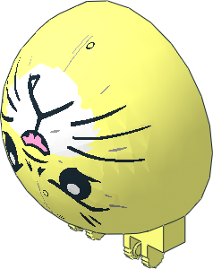 Windscreen  6 x  6 x  3 Dome Hinge Locking with Angry Cat Face Pattern