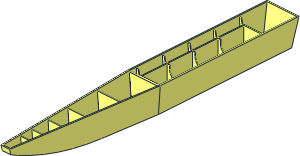 Boat Hull 48 x  6 x  5 Bottom