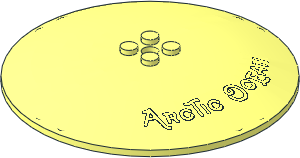 Dish 10 x 10 Inverted with "Arctic Ocean" Pattern