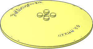Dish 10 x 10 Inverted with "Antarctica" Pattern