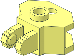 Hinge  1 x  2 Locking with  2 Fingers and Towball Socket,  7 Teeth