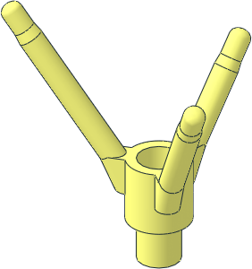 Plant Flower Stem with Bar and Hole