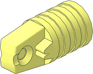 Hinge Arm Locking with Single Finger and Axlehole without Slots