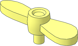 Propeller Two-Blades Twisted Cap