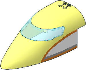 Plane Front  8 x 16 x  5 with Orange, Light Bluish Grey, White Sticker on Both Sides